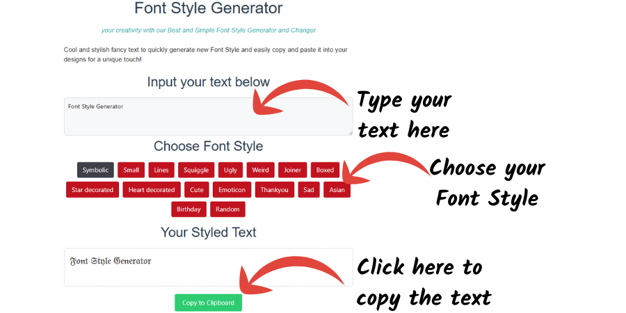 How to work Font Style Generator 